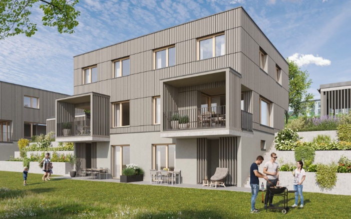 Rendering Wohnbau für Familien Kloster Hegne