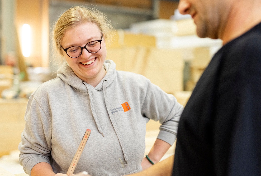 Cecile Berchtel in der Produktion