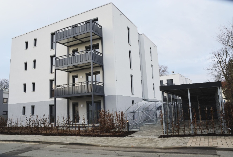 Neubau Mehrfamilienhaus Fröbelstraße Bayreuth – Rückansicht